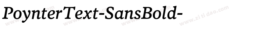 PoynterText-SansBold字体转换