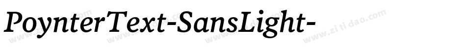 PoynterText-SansLight字体转换