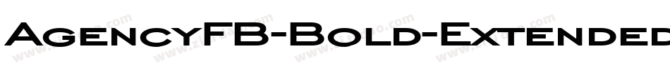 AgencyFB-Bold-Extended-2字体转换