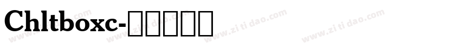 Chltboxc字体转换