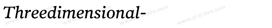Threedimensional字体转换