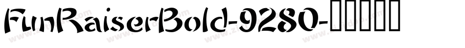 FunRaiserBold-9280字体转换