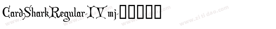 CardSharkRegular-15mj字体转换
