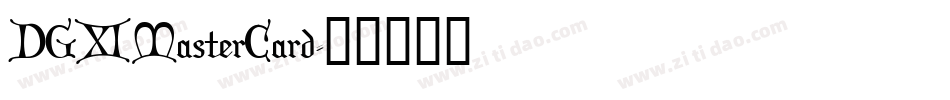 DG_MasterCard字体转换