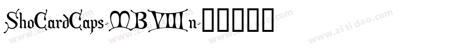 ShoCardCaps-MB8n字体转换