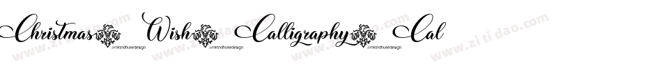 Christmas-Wish-Calligraphy-Call字体转换
