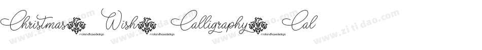 Christmas-Wish-Calligraphy-Call字体转换