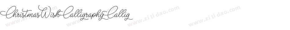 ChristmasWishCalligraphyCalligraphy-yKzZ字体转换
