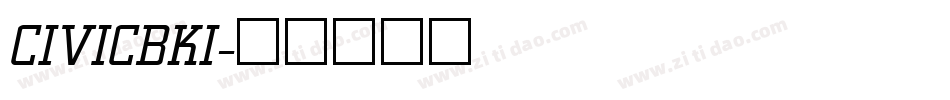 CIVICBKI字体转换