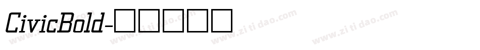 CivicBold字体转换