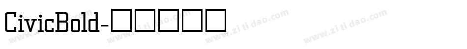 CivicBold字体转换