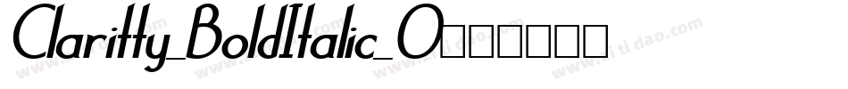 Claritty_BoldItalic_0字体转换