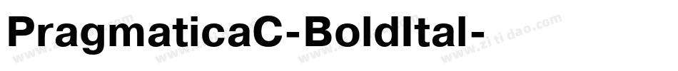 PragmaticaC-BoldItal字体转换