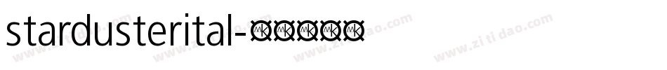 stardusterital字体转换