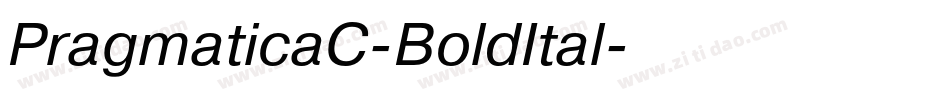 PragmaticaC-BoldItal字体转换