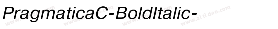 PragmaticaC-BoldItalic字体转换