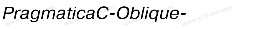 PragmaticaC-Oblique字体转换