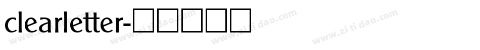 clearletter字体转换