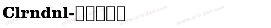Clrndnl字体转换