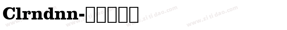 Clrndnn字体转换