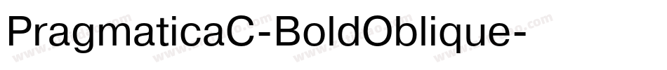 PragmaticaC-BoldOblique字体转换
