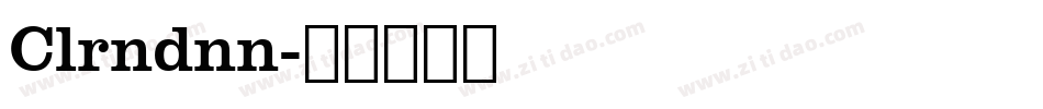 Clrndnn字体转换
