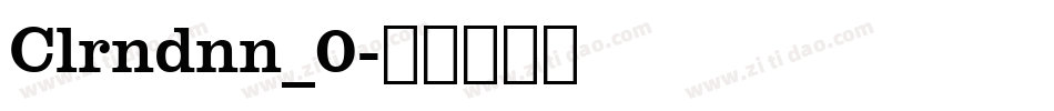 Clrndnn_0字体转换