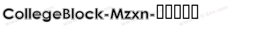 CollegeBlock-Mzxn字体转换