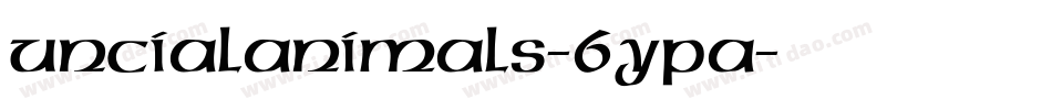 UncialAnimals-6ypA字体转换