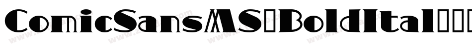 ComicSansMS-BoldItal字体转换