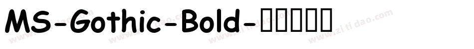 MS-Gothic-Bold字体转换