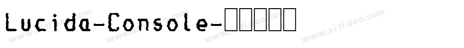 Lucida-Console字体转换
