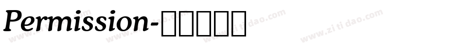 Permission字体转换