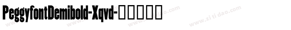 PeggyfontDemibold-Xqvd字体转换