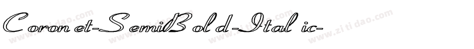 Coronet-SemiBold-Italic字体转换