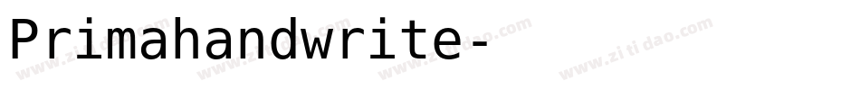 Primahandwrite字体转换