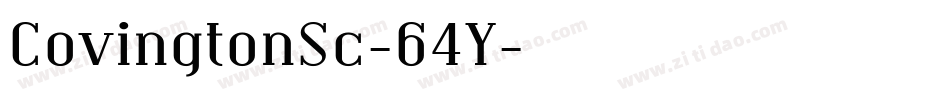 CovingtonSc-64Y字体转换