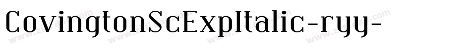 CovingtonScExpItalic-ryy字体转换