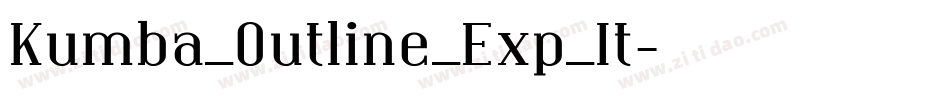 Kumba_Outline_Exp_It字体转换