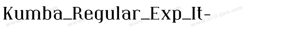 Kumba_Regular_Exp_It字体转换