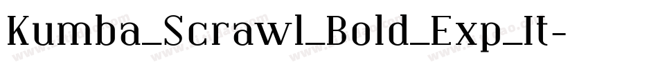 Kumba_Scrawl_Bold_Exp_It字体转换