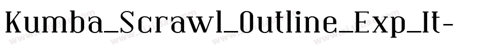 Kumba_Scrawl_Outline_Exp_It字体转换
