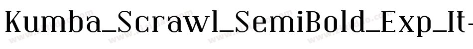 Kumba_Scrawl_SemiBold_Exp_It字体转换
