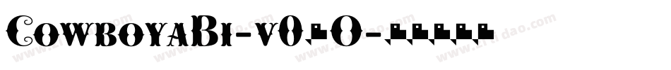 CowboyaBi-v02O字体转换
