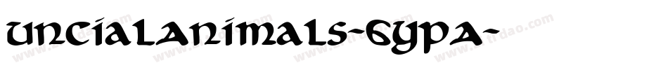 UncialAnimals-6ypA字体转换