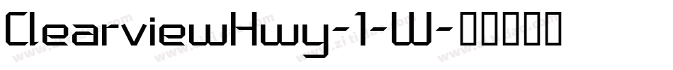 ClearviewHwy-1-W字体转换