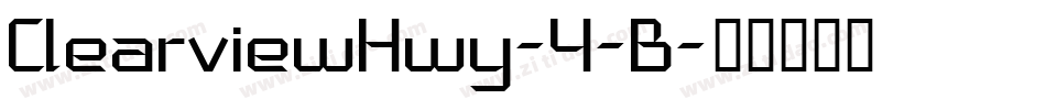 ClearviewHwy-4-B字体转换