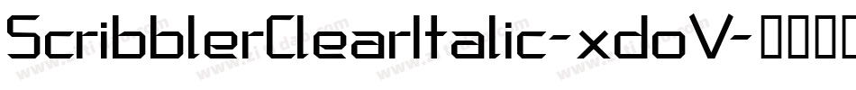 ScribblerClearItalic-xdoV字体转换
