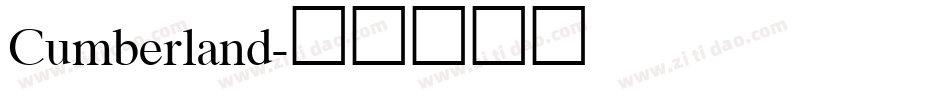 Cumberland字体转换
