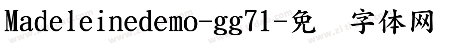 Madeleinedemo-gg71字体转换